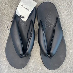 Black Ancient Greek Sandals
